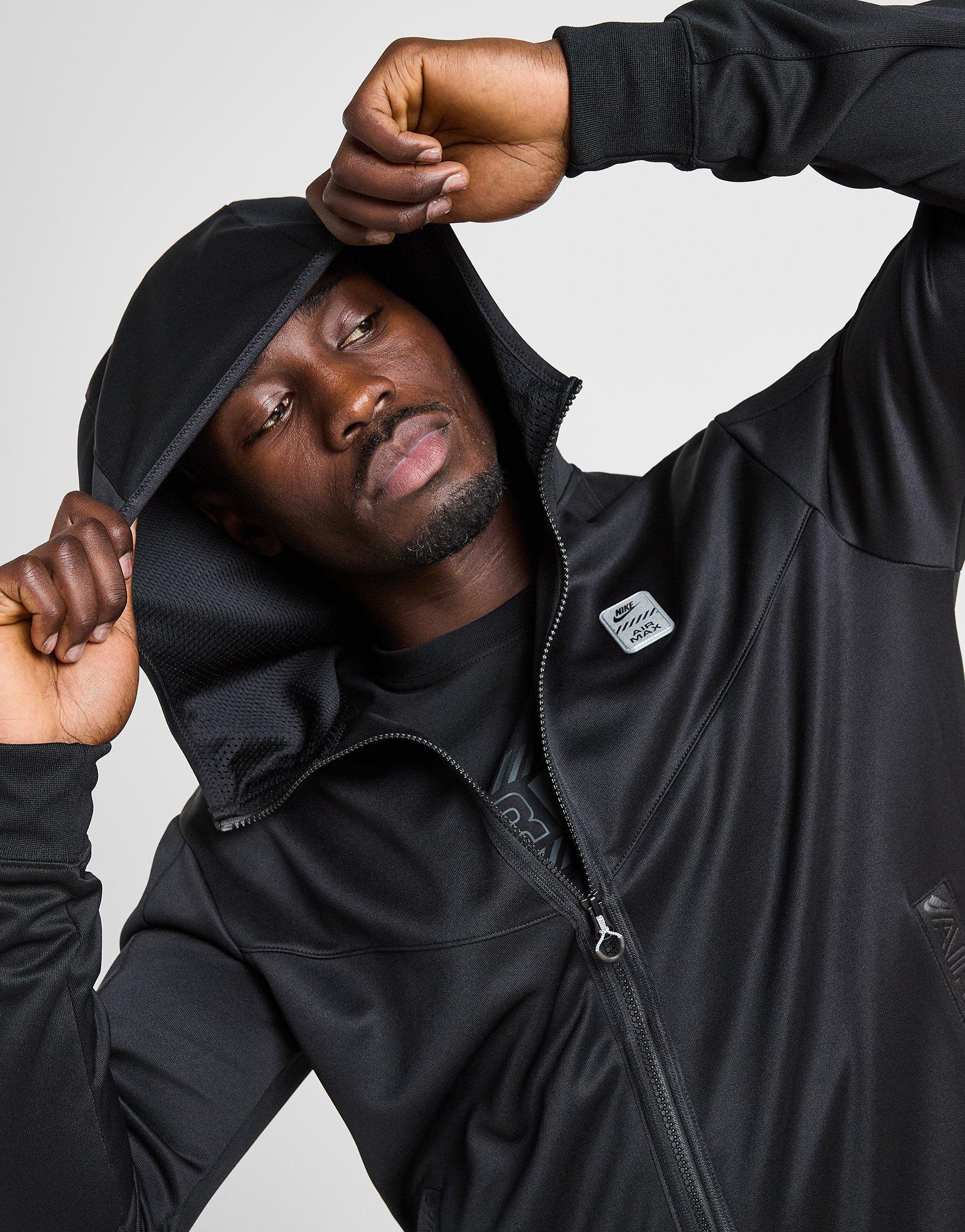 nike air max full zip hoodie black