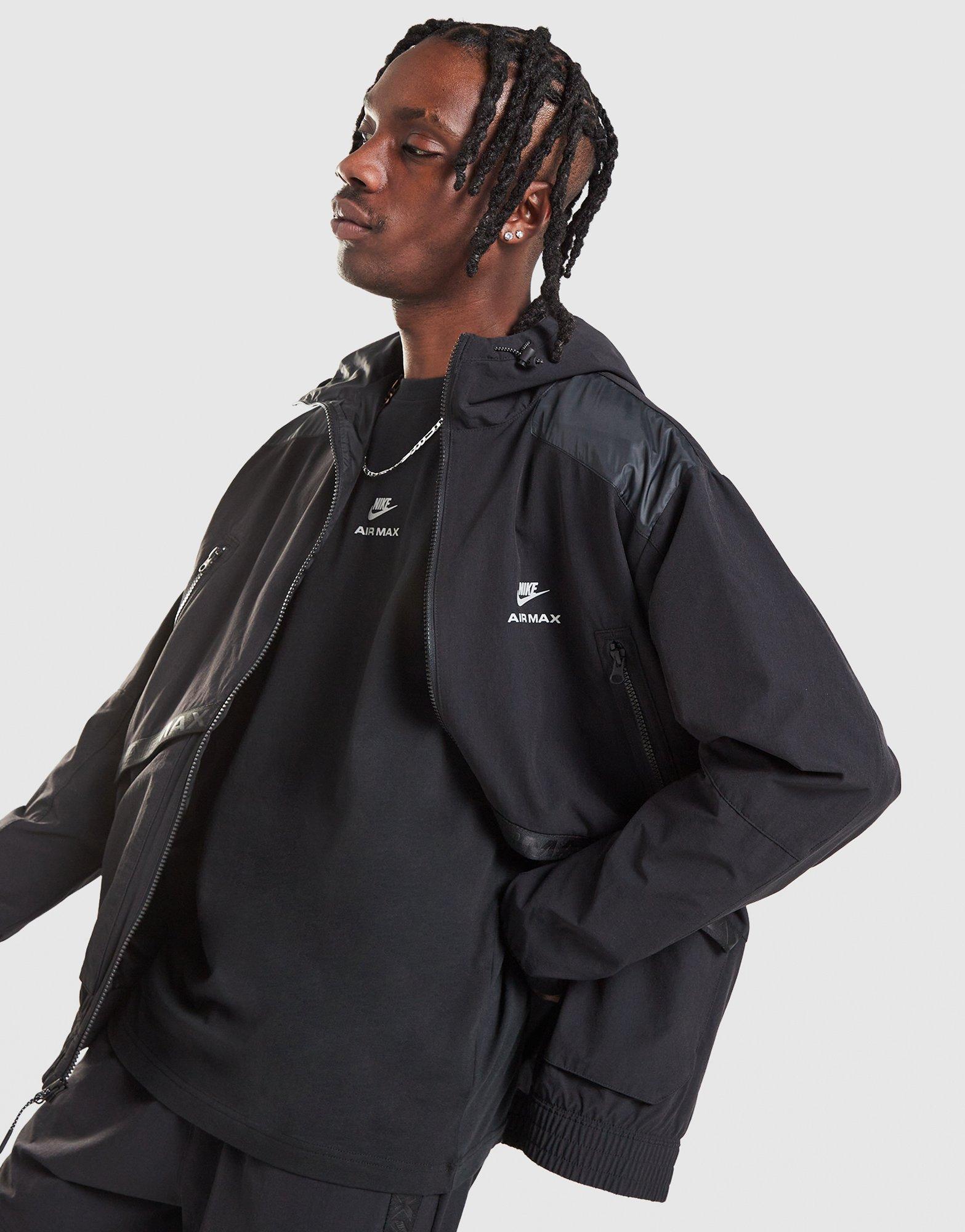 black nike air max jacket